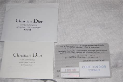 dior authenticity card|how to identify dior jewelry.